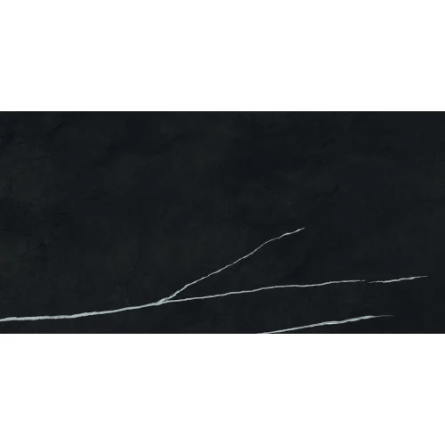 Керамогранит Atlas Concorde Италия Марвел Меравилья Блэк Ориджин / Marvel Meraviglia Black Origin Lappato лаппатированный глянцевый под мрамор AJJJ 30х60 см 9 мм