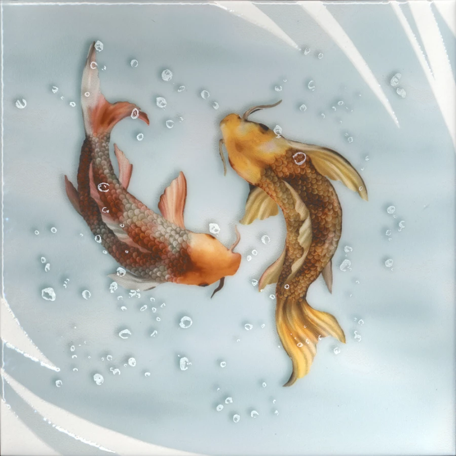 Плитка настенная Kerama Marazzi Чудо-озеро 4 Декор полуматовый голубой VT/A471/5009 20x20 см