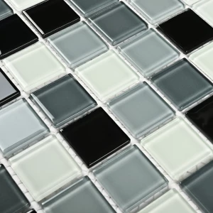 Мозаика Bonaparte Стеклянная мозаика Grand 25х25 глянцевая черно-белая 30х30 см