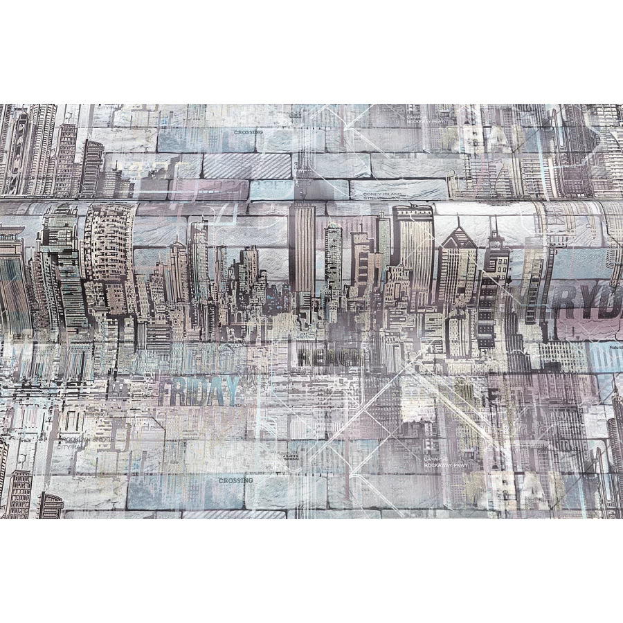 Обои флизелиновые Palitra Life Manhattan синие PL71814-56 1,06х10,05 м