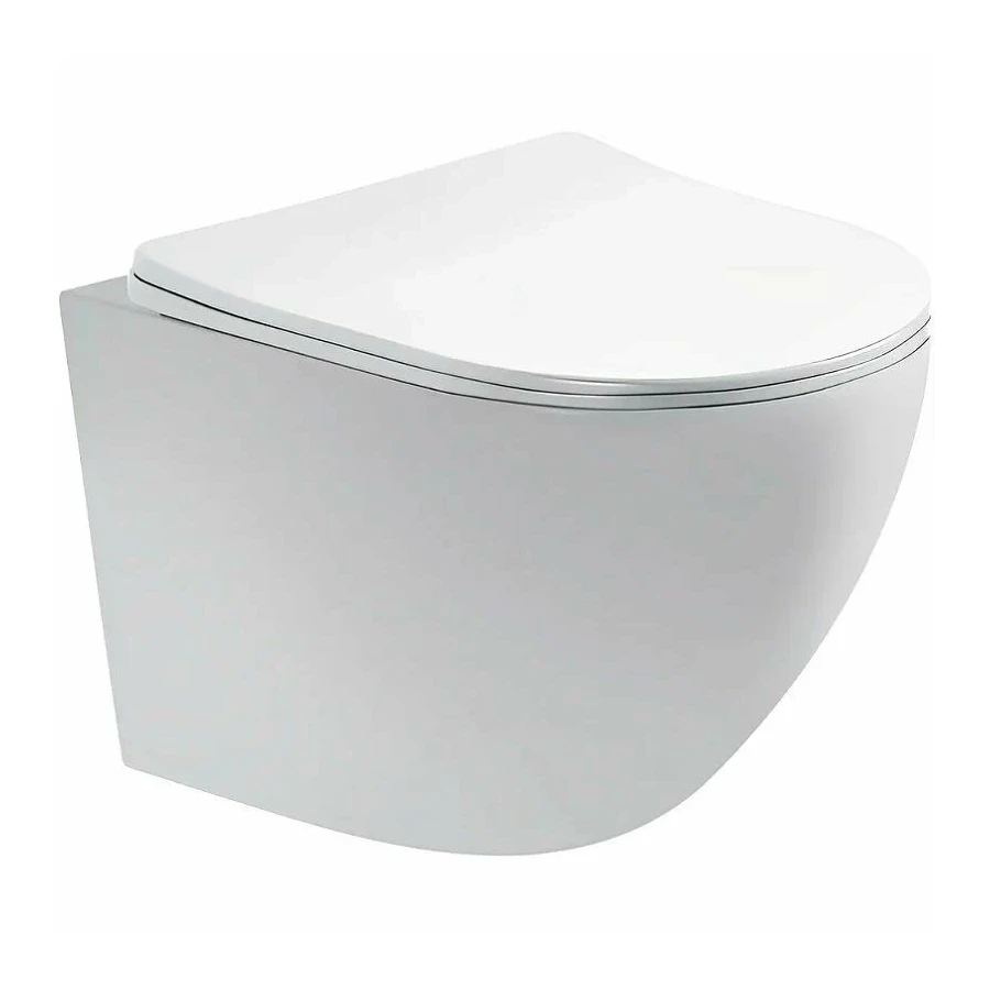 Унитаз-компакт Aquatek Европа подвесной безободковый тонкое сиденье с механизмом плавного закрывания AQ1900-00