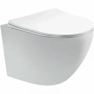 Унитаз-компакт Aquatek Европа подвесной безободковый тонкое сиденье с механизмом плавного закрывания AQ1900-00