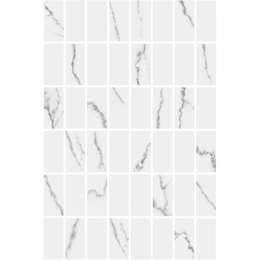 Декор Kerama Marazzi Мираколи мозаичный 4,8х2,3 глянцевый белый MM8380 30x20 см