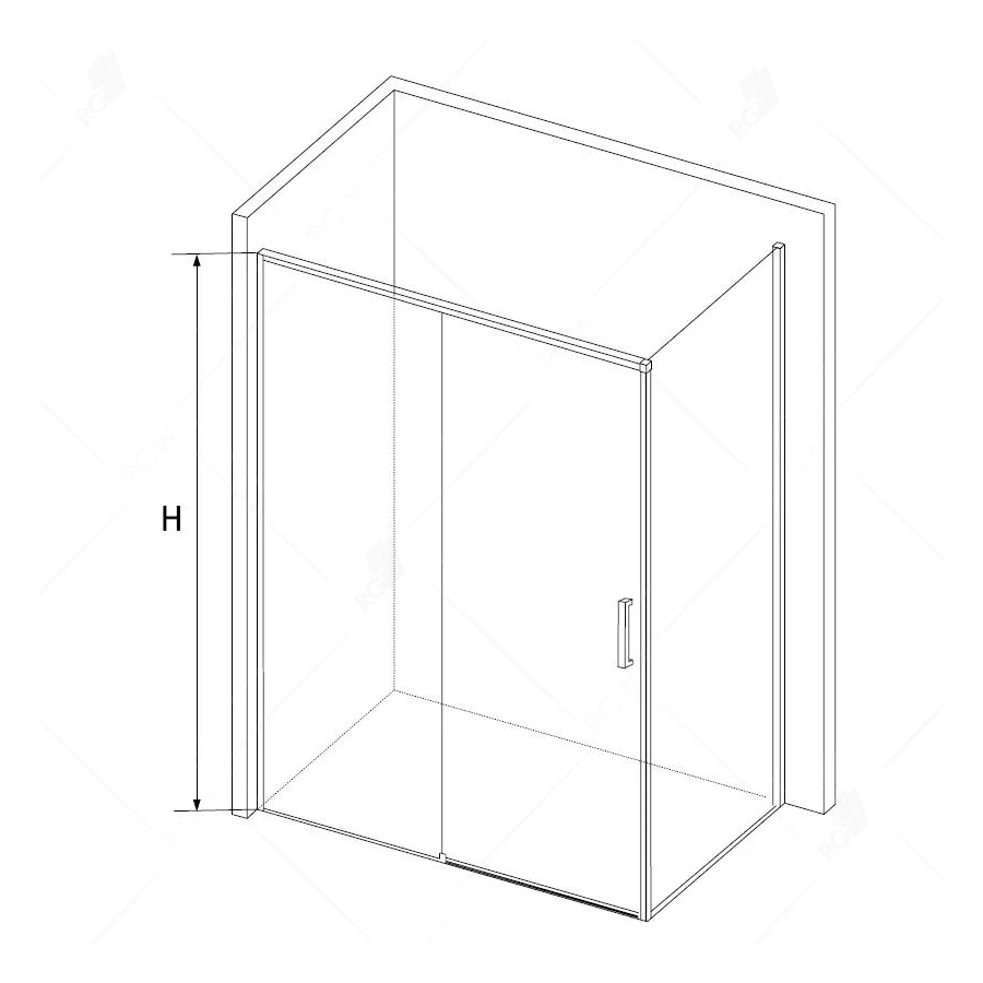 Душевой уголок RGW SV-45 SV-13 + Z-050-2 Прозрачное 06324511-011 100х100 см