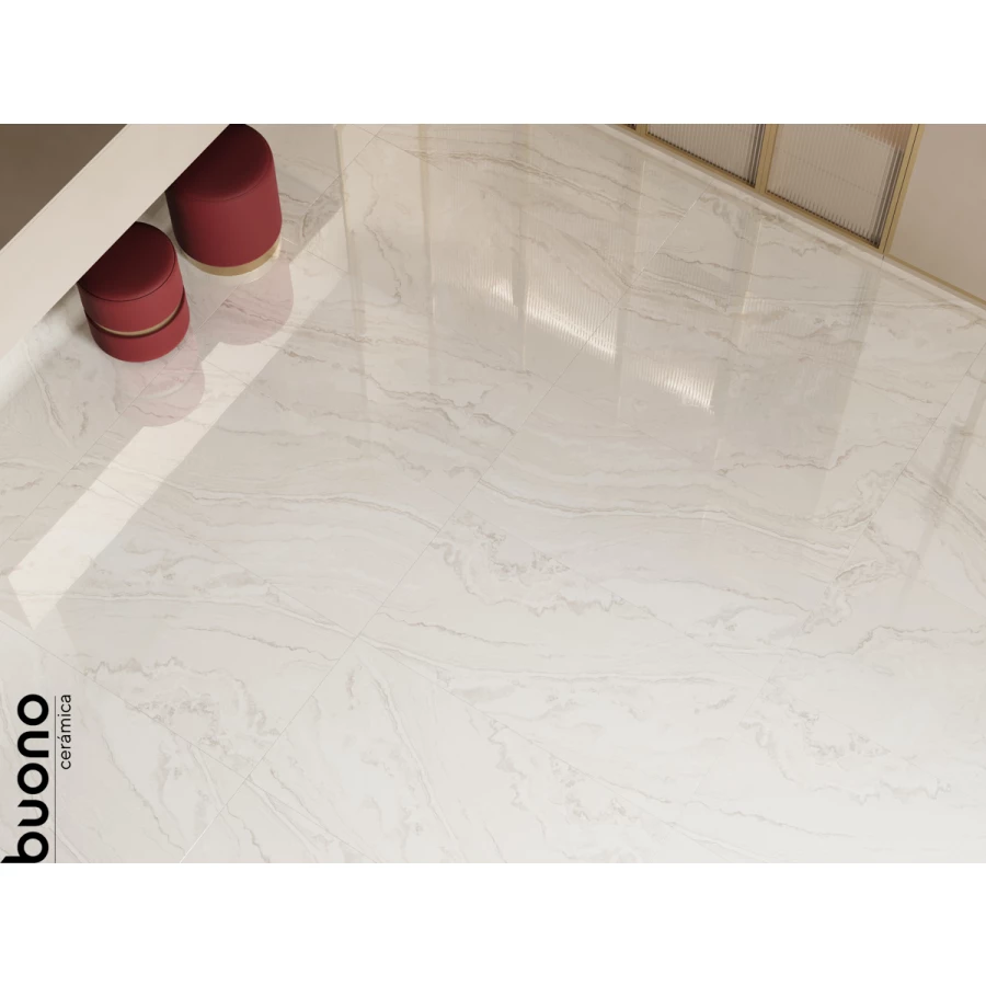 Керамогранит Buono Marble Crystile Bianco Glossy белый M4410P 120х60 см
