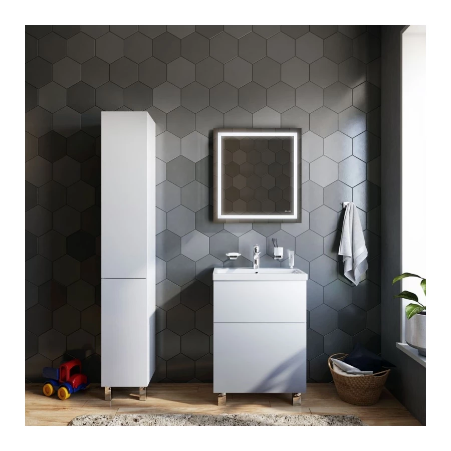 Зеркало Am Pm Gem с LED-подсветкой по периметру M91AMOX0651WG 65 см