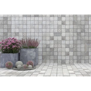 Керамогранит Керамин Карфаген 1Д серый с рисунком 2,08 м2 40х40х0,7 см