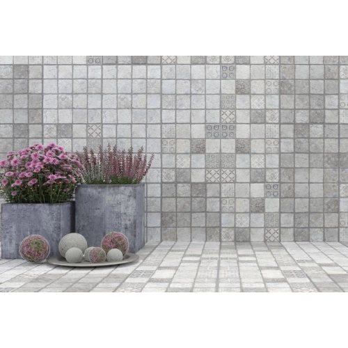 Керамогранит Керамин Карфаген 1Д серый с рисунком 2,08 м2 40х40х0,7 см