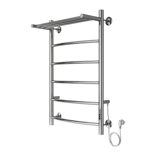 Полотенцесушитель электрический Azario Verona 5 секций с полкой тен справа хром AZ04858P 50x80 см