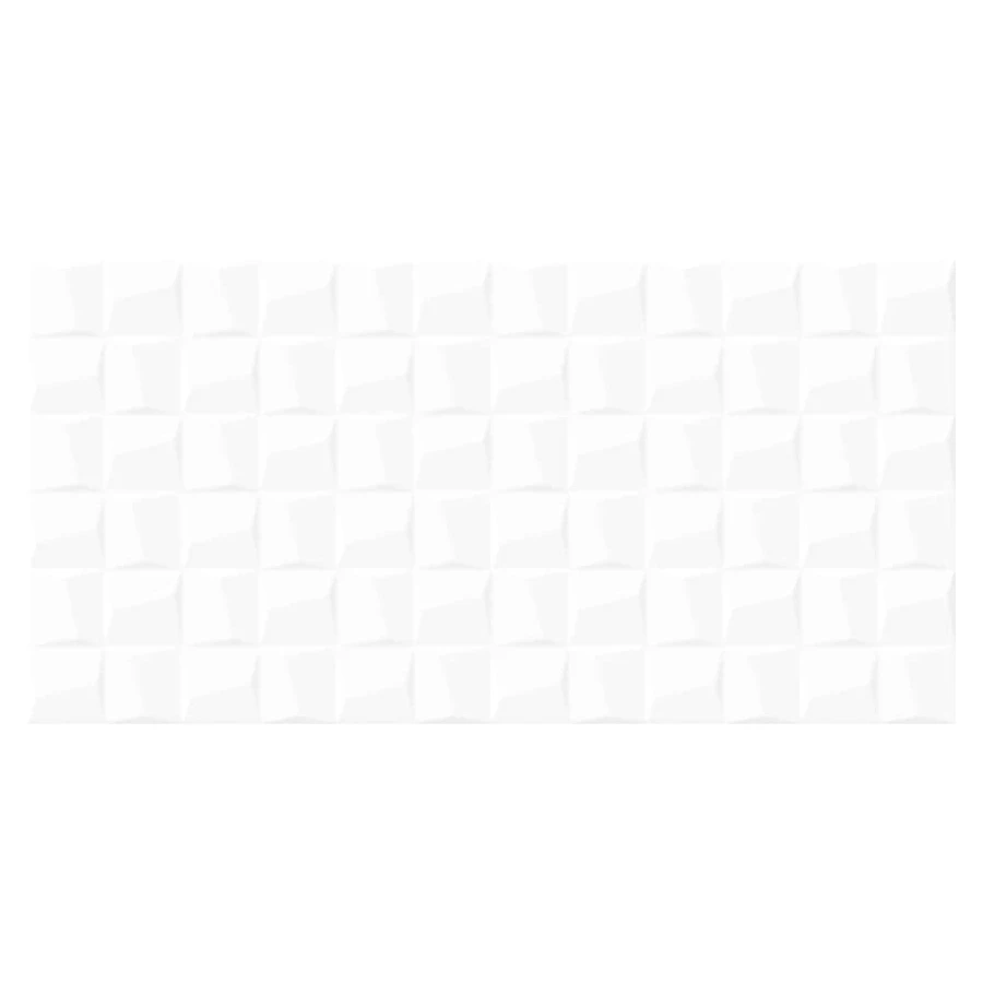 Плитка облицовочная Alma Ceramica Miloni рельефная матовая белая TWU2550MLN20 50х24,9 см