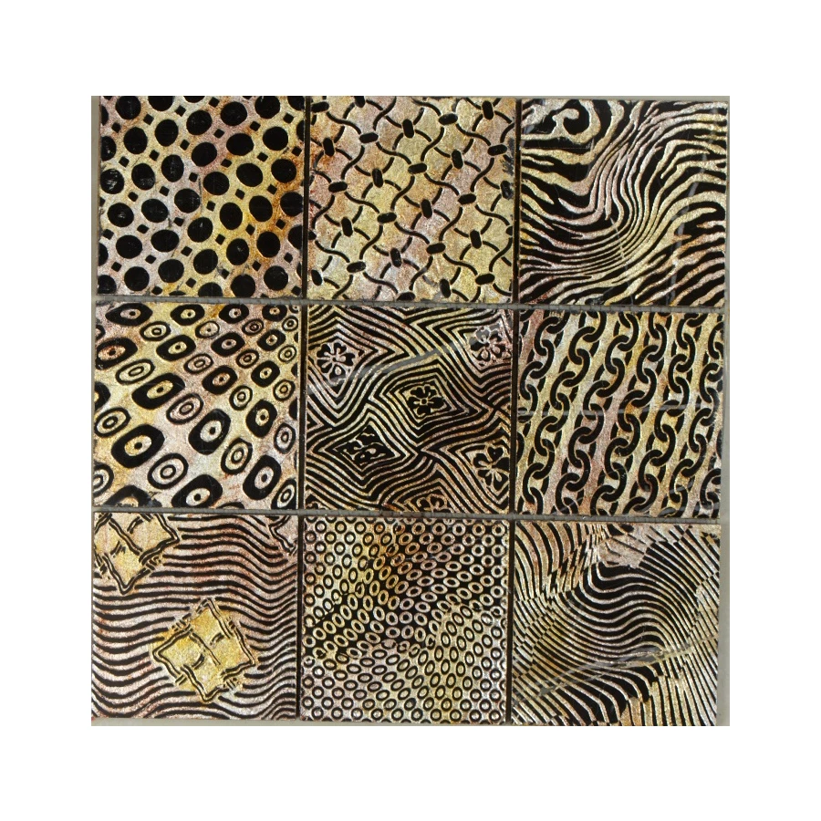 Мозаика из натурального камня Art&Natura Equilibrio сетка 98x98 глянцевая черная 031-MIX1 30х30 см