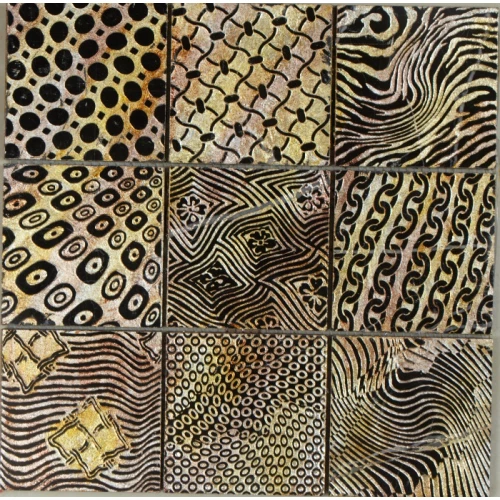 Мозаика из натурального камня Art&Natura Equilibrio сетка 98x98 глянцевая черная 031-MIX1 30х30 см