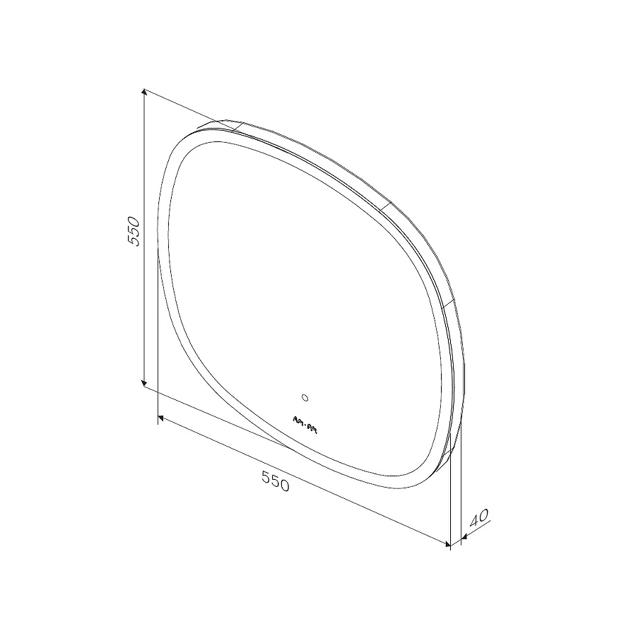 Зеркало универсальное Am Pm Func с контурной LED-подсветкой ИК сенсором квадрат M8FMOX0551WGS 55 см