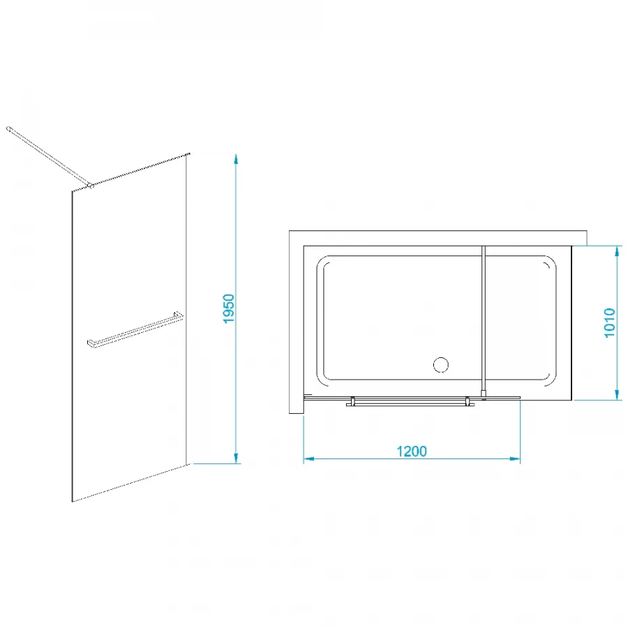 Душевая перегородка RGW WA-040 Прозрачное 35104012-11 120х195 см