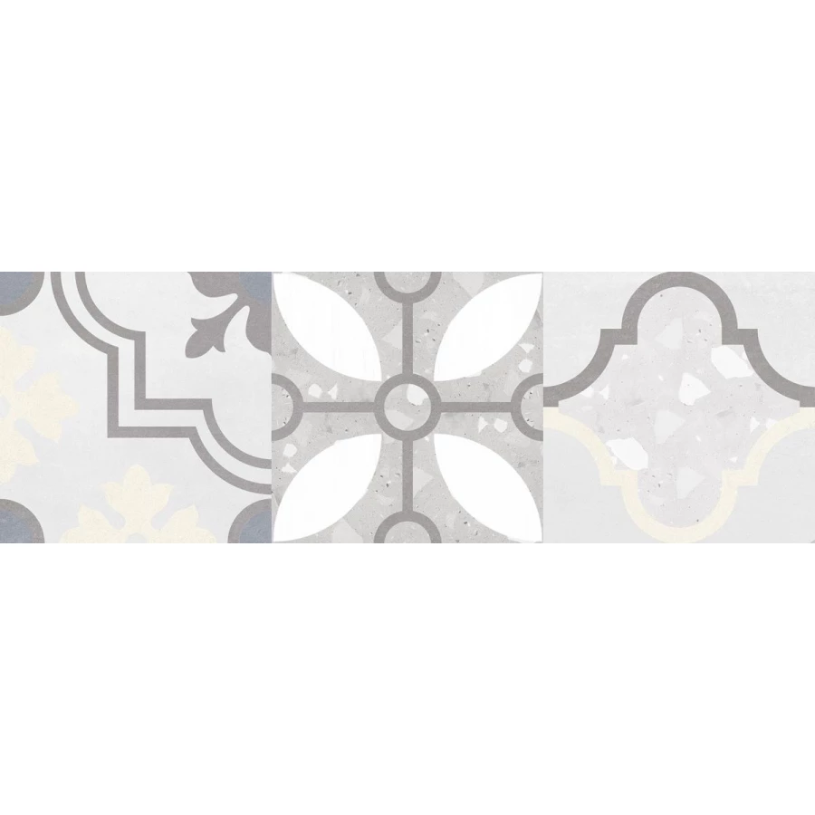 Плитка настенная Laparet Woody серый узор 25х75