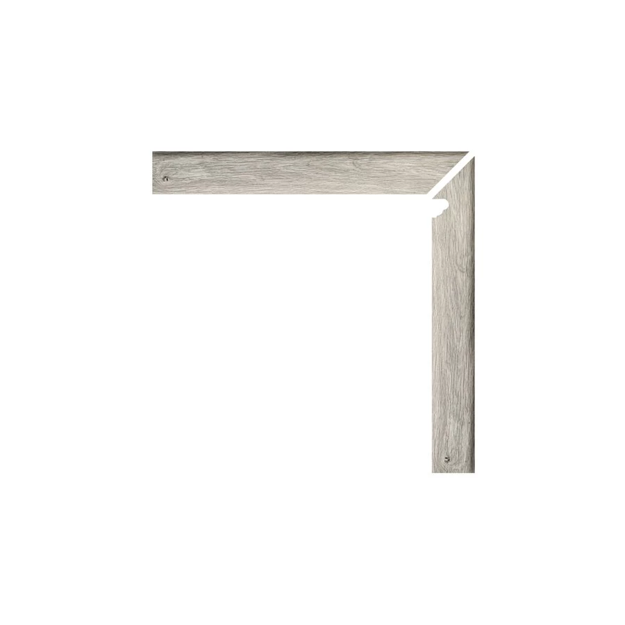 Ступень из керамогранита Ape Ceramica Oregon Zanquin Fior Dcha Gris матовая серая A031865 60х8 см