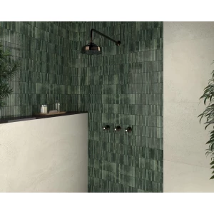 Керамогранит Dune Ceramica Kit-Kat Mosaic Grass Glossy глянцевый зеленый 188861 23,1х11,5 см