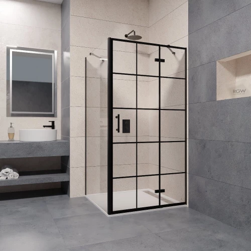 Душевой уголок RGW PA-77-1B R PA-07B R + Z-060-2B + держатель O-204B Прозрачное 41087749-084R 140х90 см