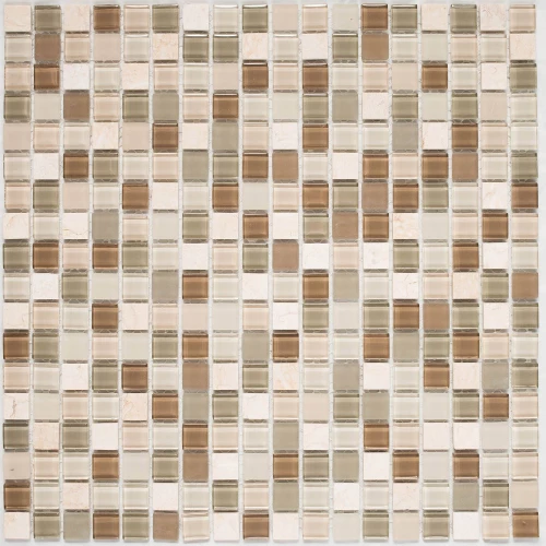 Мозаика Orro Mosaic Гласстоне Геолоджи 09 15х15 глянцевая бежевая 30х30 см