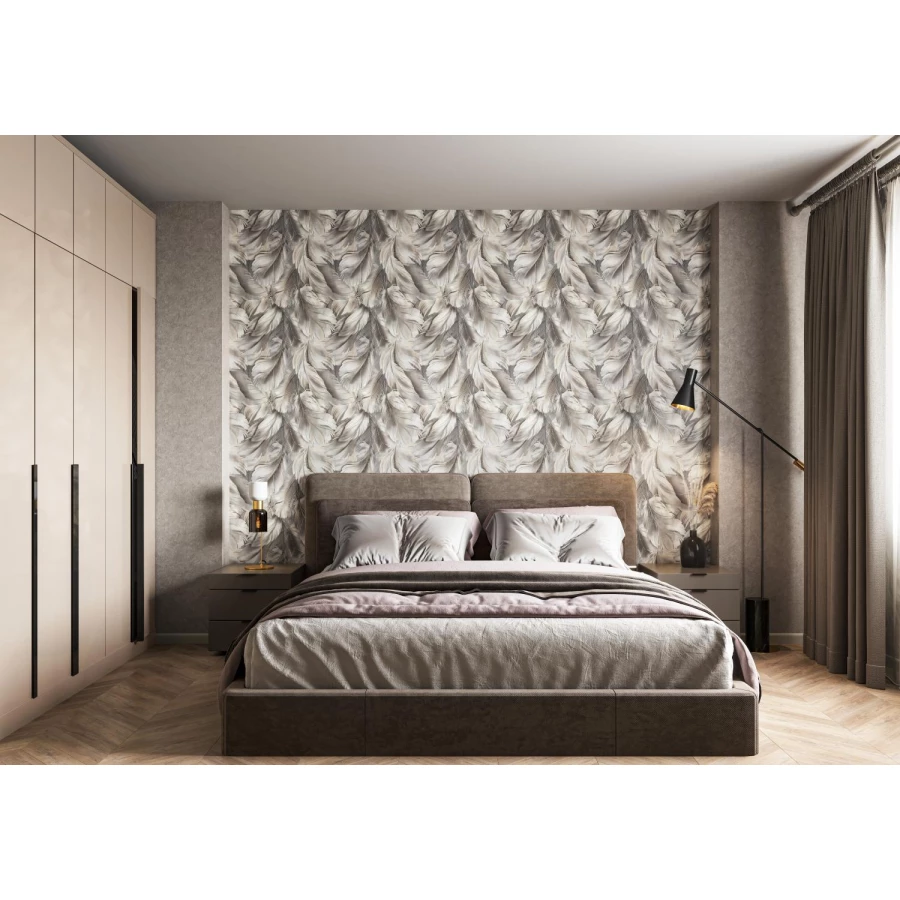 Обои флизелиновые Palitra Home Aura HomeColor серые HC72173-42 1,06х10,05 м