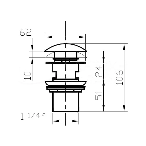 Слив без перелива для раковины Bronze de luxe Цветок 21965/1
