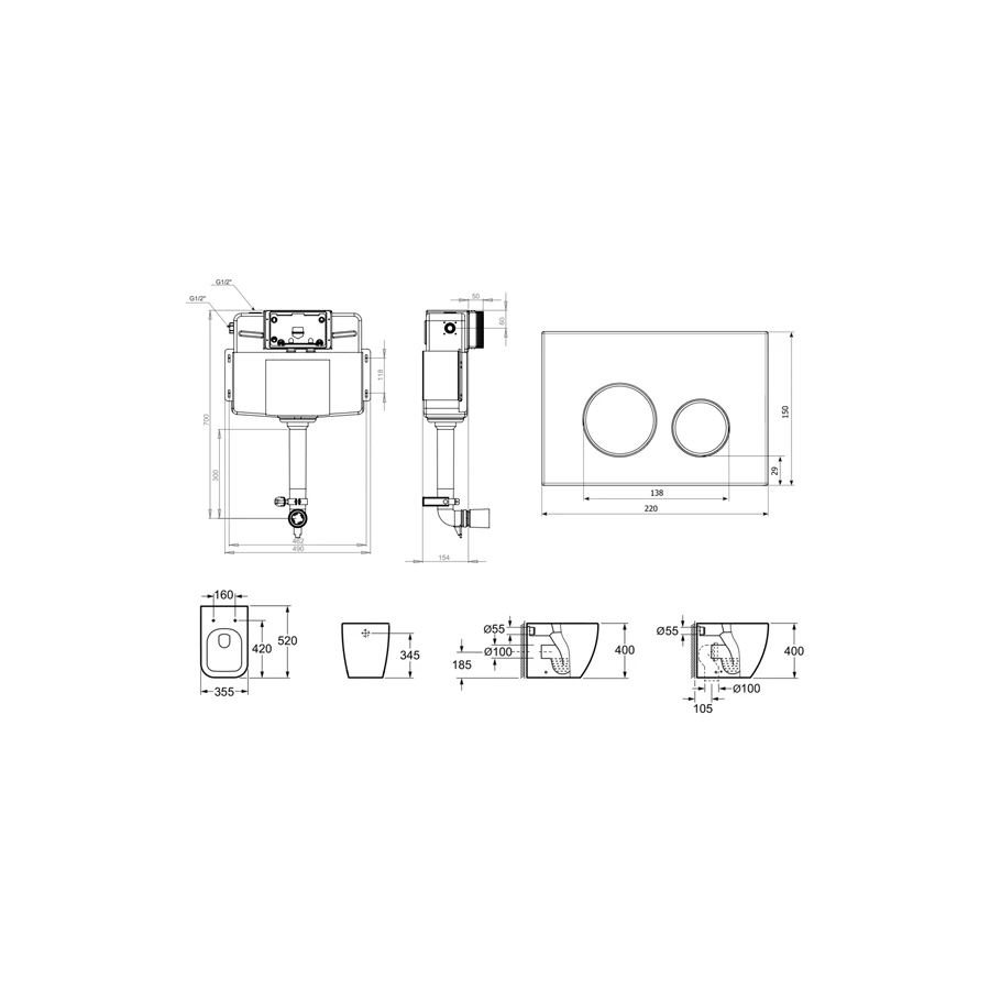 Комплект 4 в 1 Lavinia Boho Relfix One 77060222 (состоит из 33024060, 33290200, 38020010, 3805002C)
