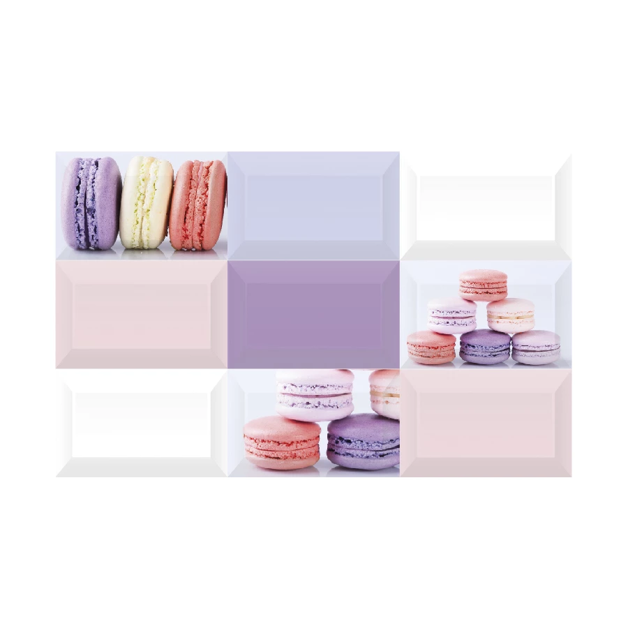 Декор НЗКМ Macarons trio белый TD-MC-D-TR 25х40 