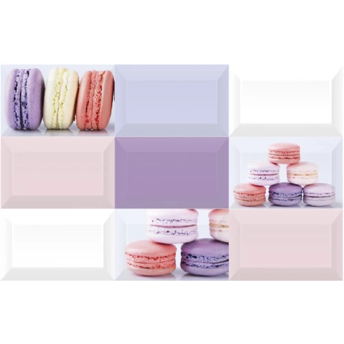 Декор НЗКМ Macarons trio белый TD-MC-D-TR 25х40 