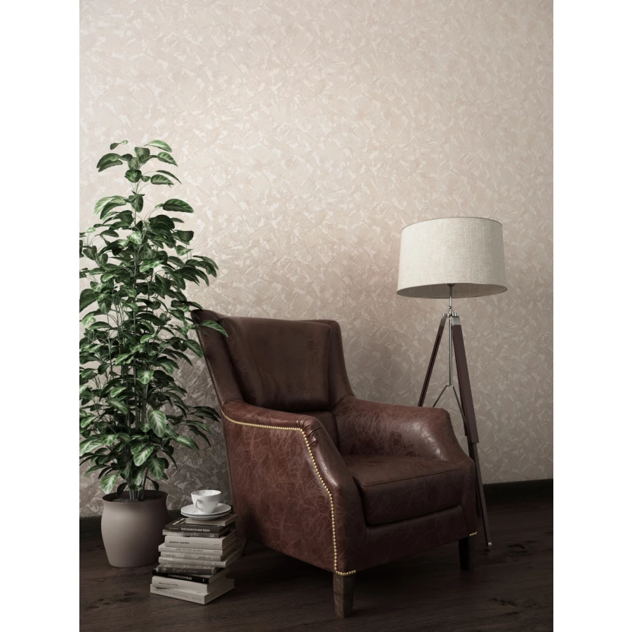 Обои флизелиновые Palitra Home EasyPro Blizzard HomeColor бежевые 374-22 1,06х10,05 м