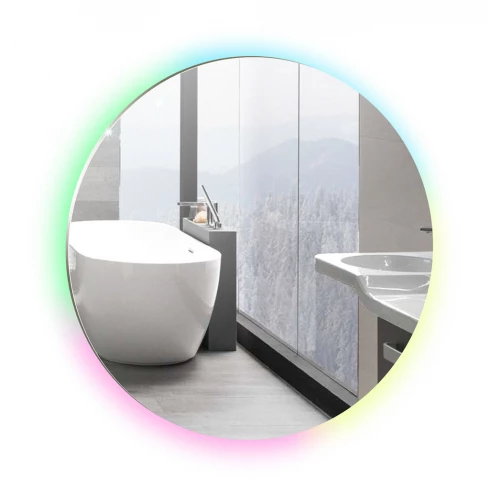 Зеркало Azario Savanna RGB Smart-управление мультицвет LED-00002604 77x77 см