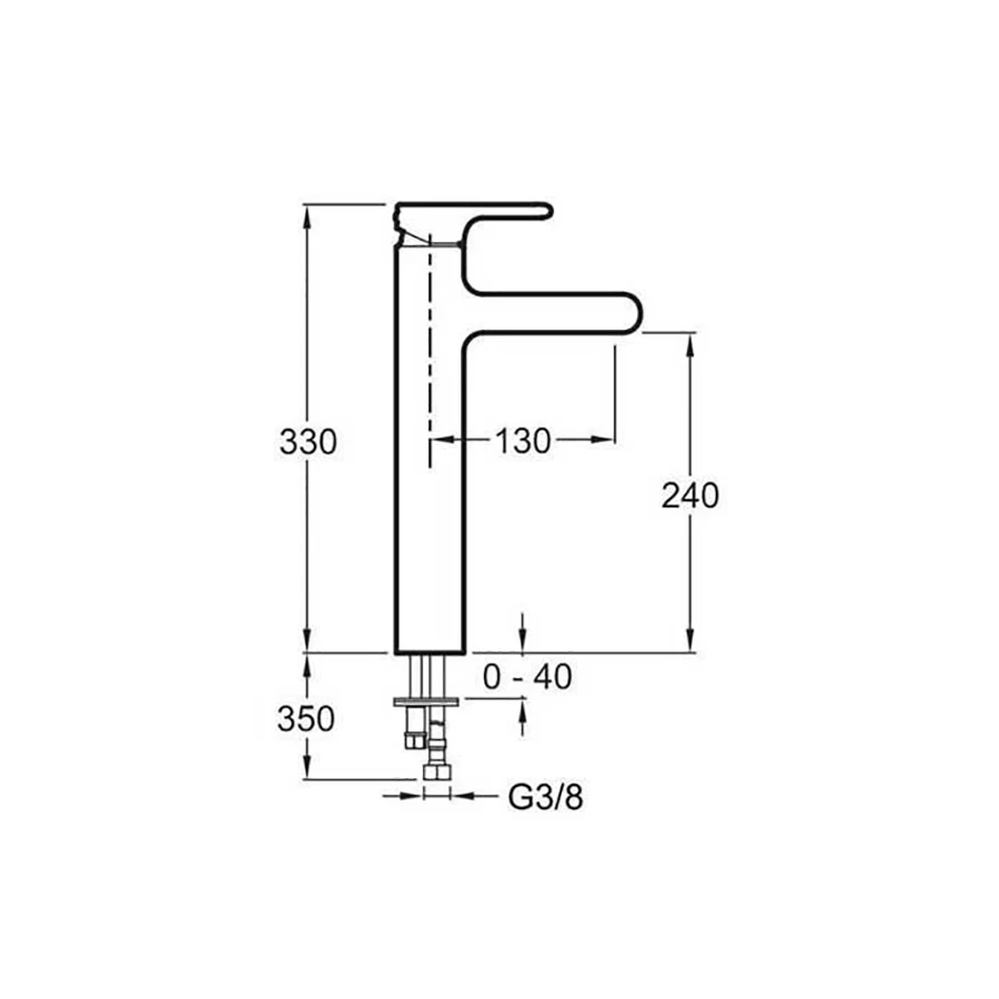 Смеситель для раковины Jacob Delafon Singulier E10861-CP