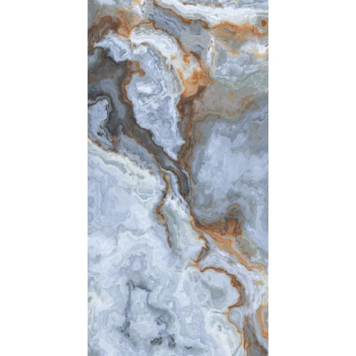 Керамогранит Seratonia Carving-Glossy GS Harlow Blue светло-голубой 120х60 см