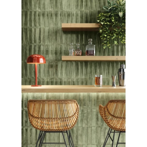 Декор Harmony Peronda Bari Green Decor глянцевый зелёный 5000035267 24,6х6 см