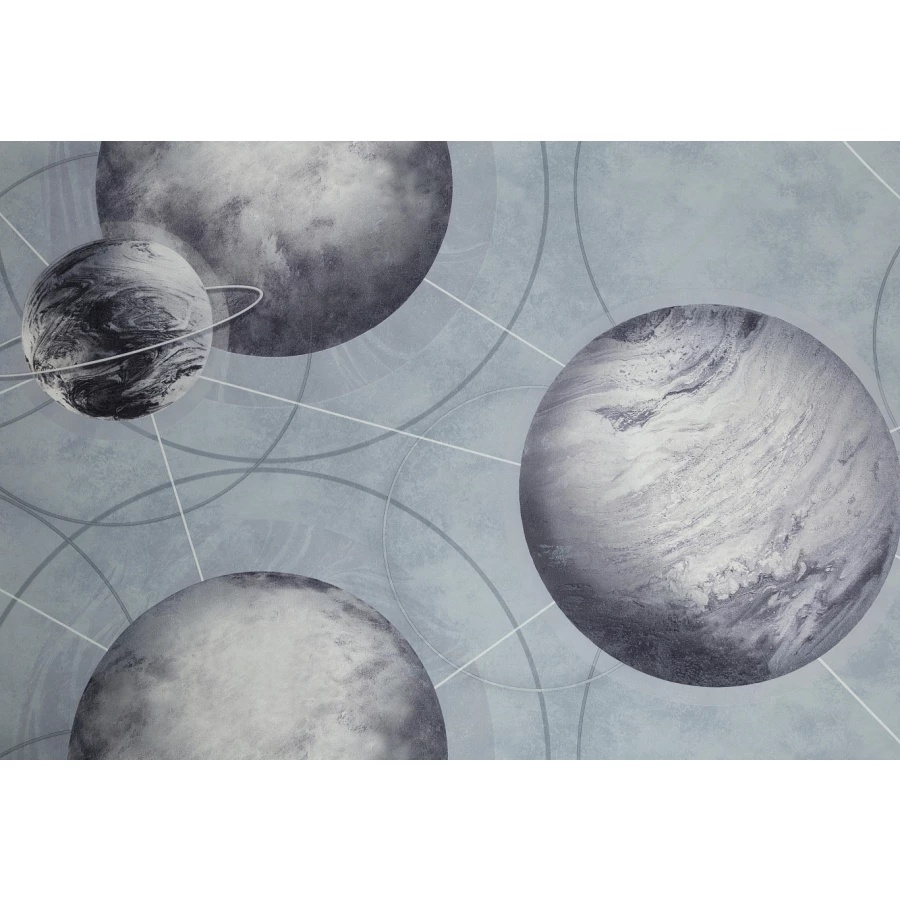 Обои флизелиновые Palitra Home HomeColor Planets серые HC71987-64 1,06х10,05 м