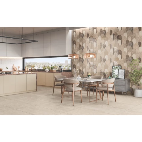 Керамогранит Infinity Ceramica Tyra Decor Ivory Blush Lush Plus бежевый 120x60 см