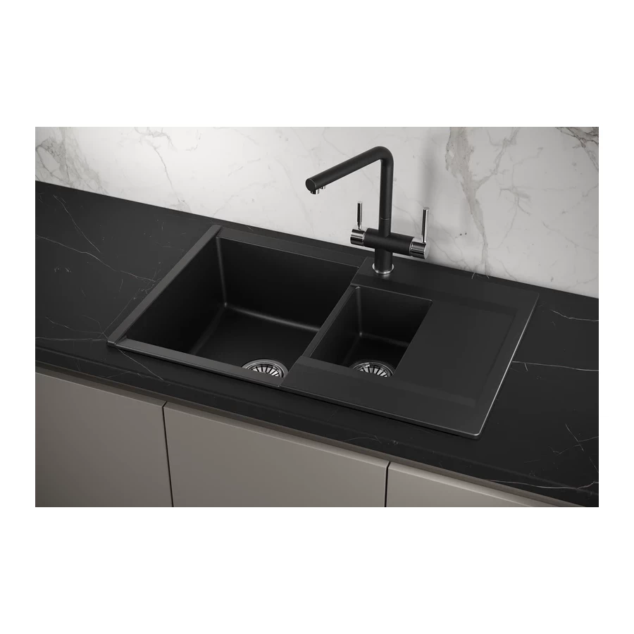 Кухонная мойка Granula Estetica 7808, ТУРМАЛИН 78x50x20 см