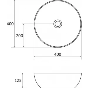 Керамический умывальник Ravak Uni 400 B Slim белый XJX01140003