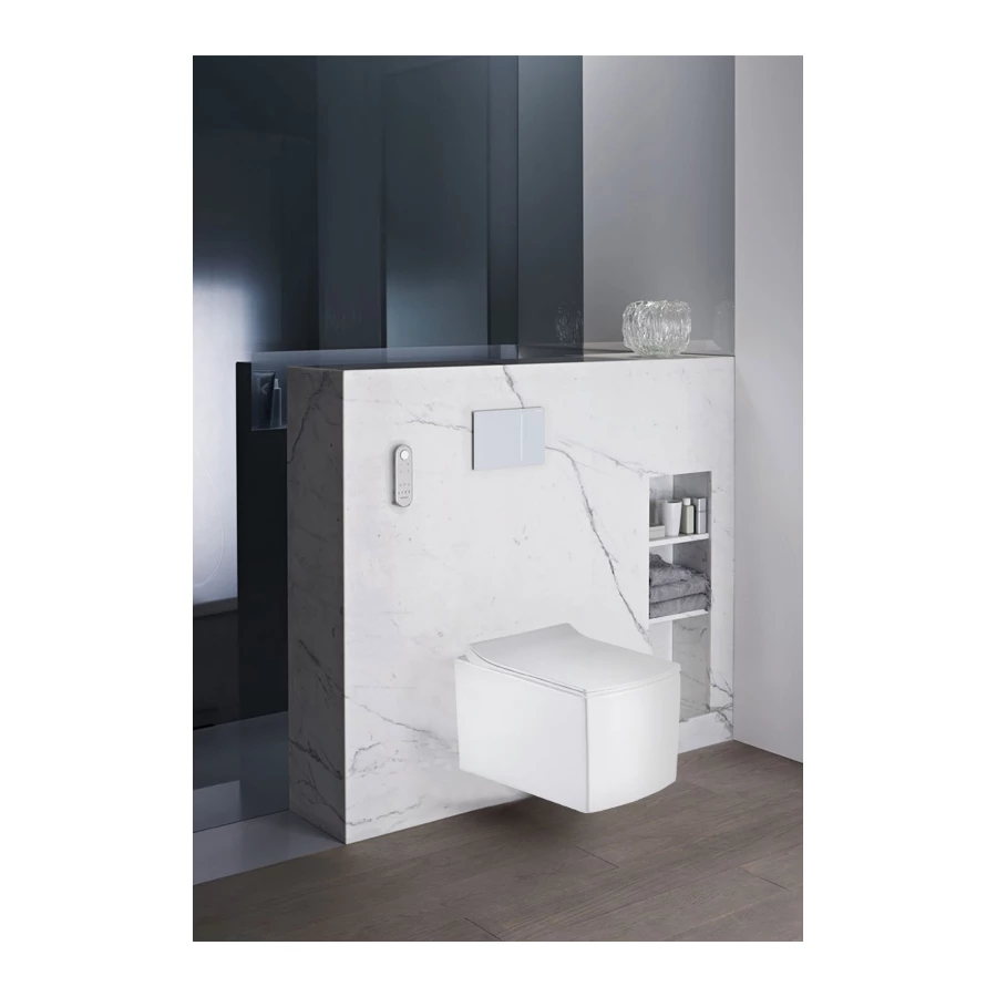 Унитаз подвесной Azario безободковый квадратный с сидением микролифт AZ-0048 48.5х35х33.5 см