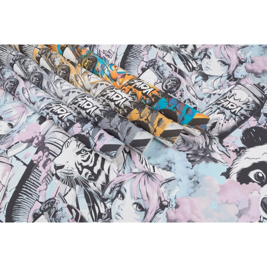 Обои флизелиновые Palitra Home Anime HomeColor бирюзовые HC72283-63 1,06х10,05 м