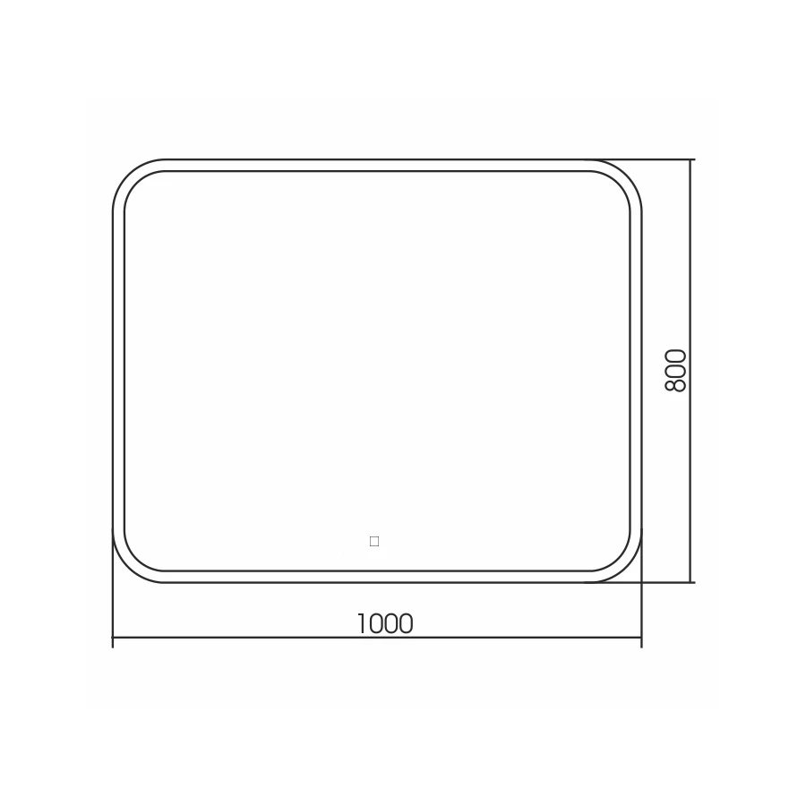 Зеркало Azario Стив-4 c подсветкой и диммером сенсорный выключатель часы ФР-00001395 100х80 см