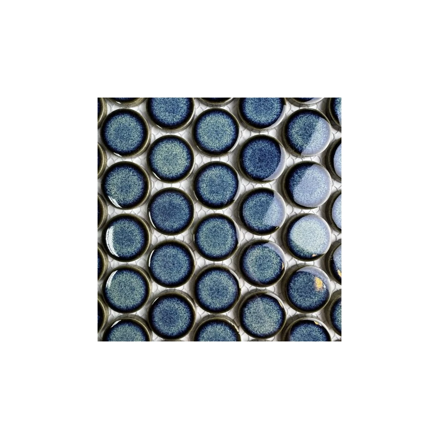 Мозаика Bonaparte Керамогранитная мозаика Round midnight blue 28х28 синяя 33х31,2 см