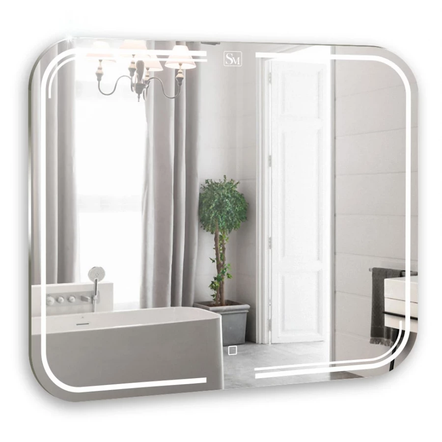 Зеркало Silver Mirrors сенсорный выключатель Force LED-00002524 91,5x68,5 см