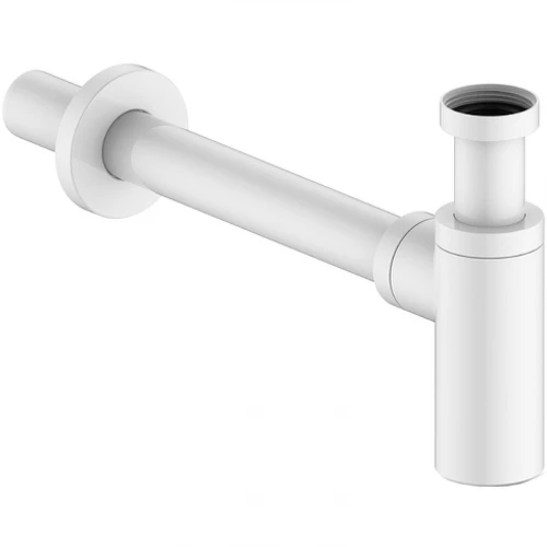 Бутылочный сифон для умывальника Iddis белый матовый Optima Home OPTWT00i84