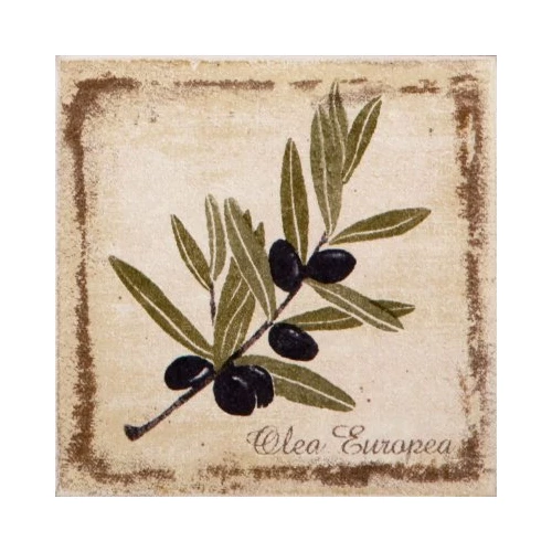 Декор Kerama Marazzi Прованс ветка оливы A1912\1221H 9,8х9,8 см
