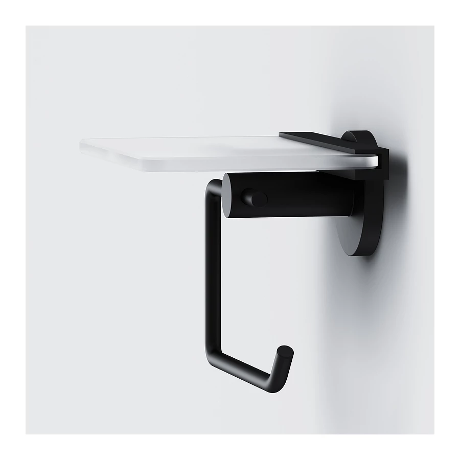 Держатель для туалетной бумаги с полкой Am Pm X-Joy черный A85A341522