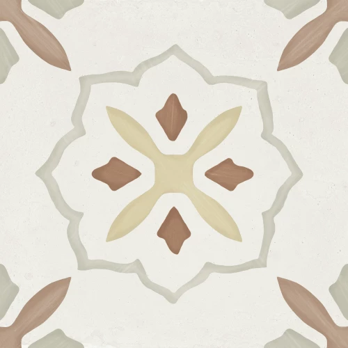 Керамогранит Harmony Peronda Llevant Clay Cross LT матовый бело-коричневый 3386040461 22,3х22,3 см