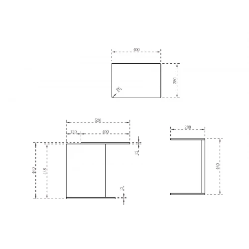 Cтолик для ванной комнаты Abber Stein белый AS1636