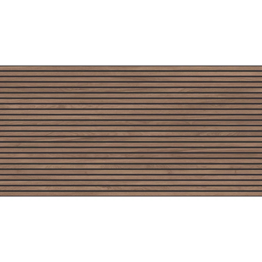Керамогранит Laparet Wood Canarium Wenge Stripes матовый карвинг коричневый 120х60 см