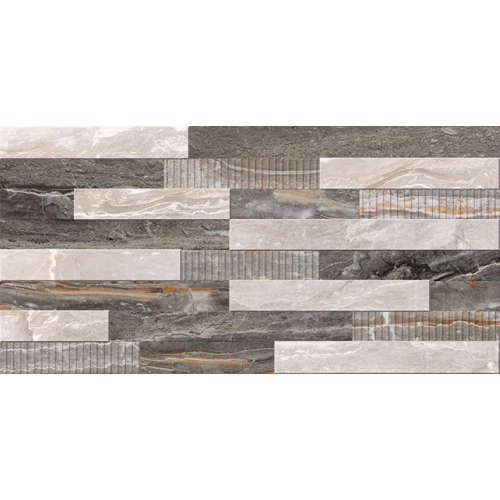 Декор Vitra Bergamo 3D Микс Теплая гамма K946621LPR 30х60 см