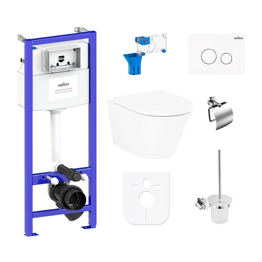 Унитаз Lavinia Boho Relfix Biore Rimless 97010071 (комплект 9 в 1)